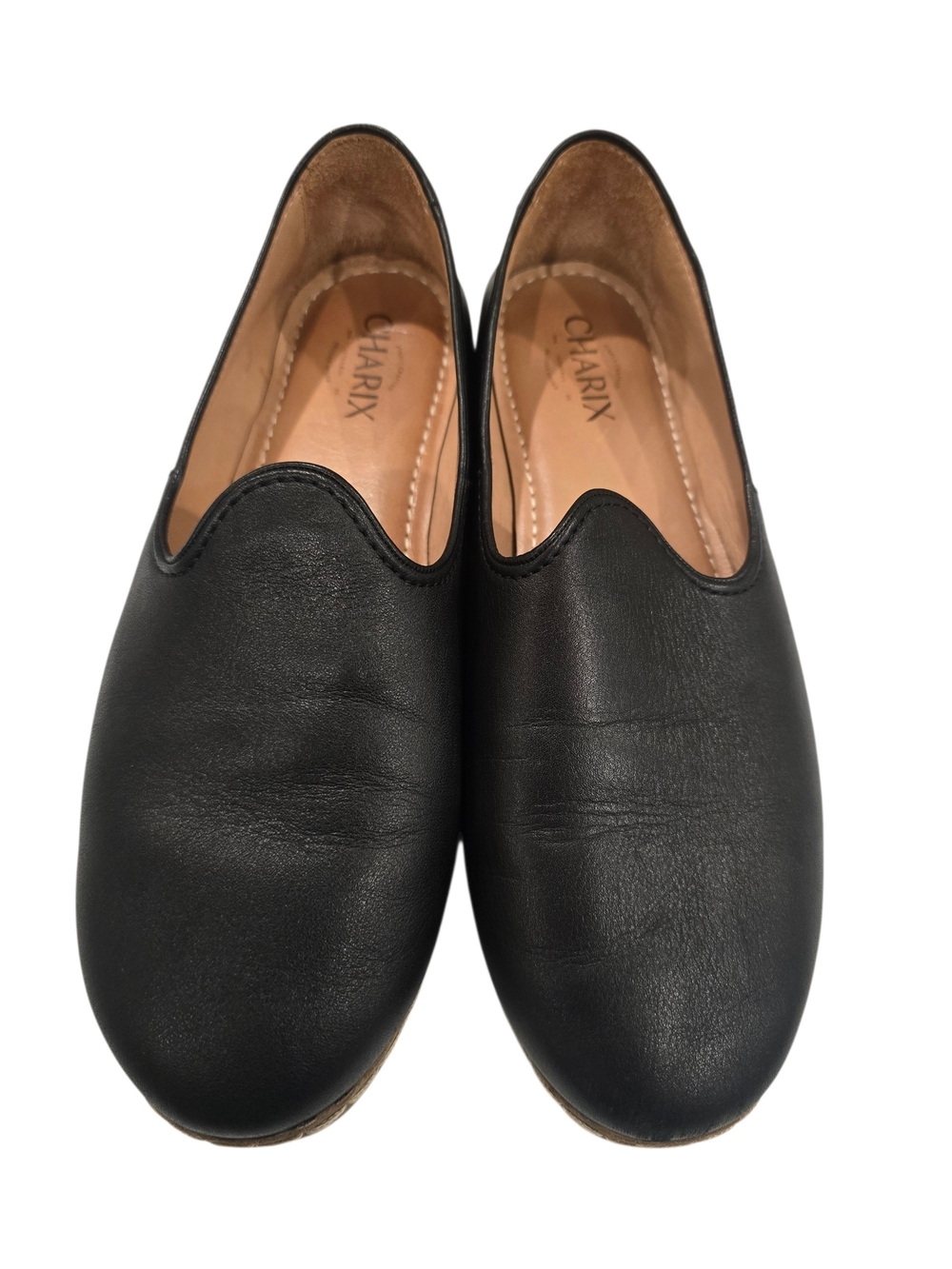 Charix Classic Black Slip-On Leather Loafers Size 42 - Picture 2 of 8